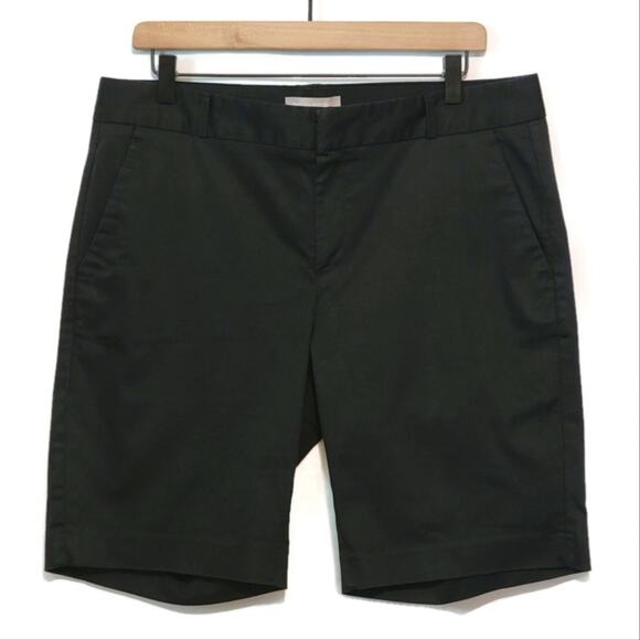 Banana Republic Mid Rise Cotton Blend Black Bermuda Short Size 12 - Picture 1 of 8